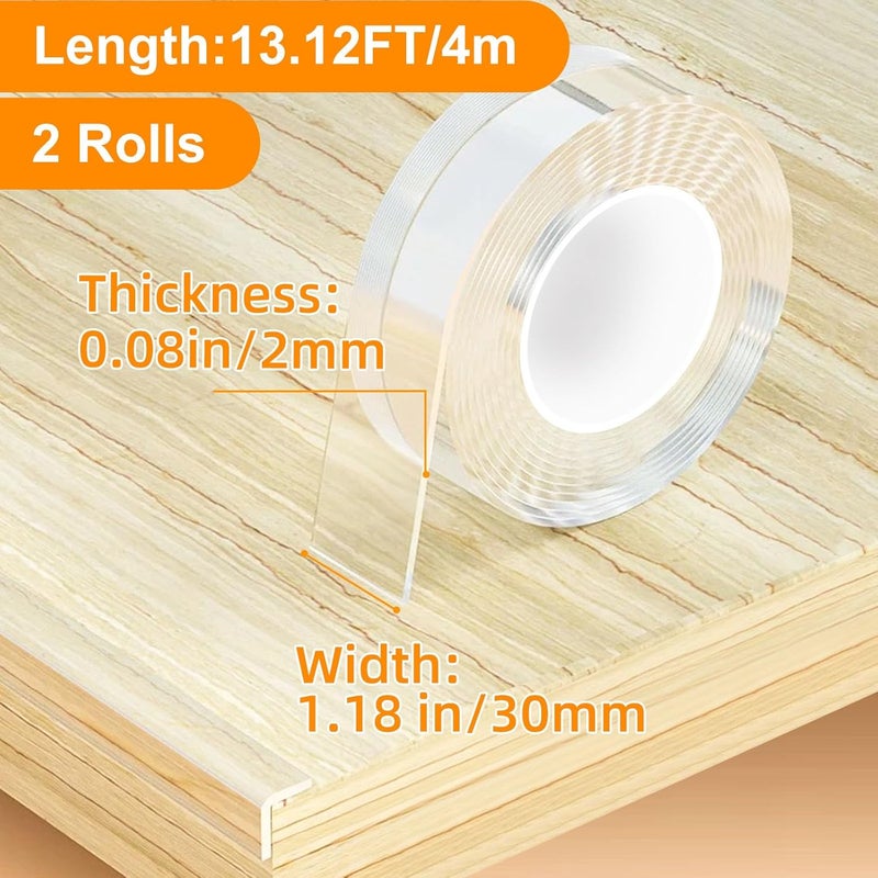 CHENYA 2 Rolls Clear Soft Corner Protectors for Furniture Strip,Sharp Edge & Table Bumper,Window Edge,Wall Protector, Soft Corner Guards Safe for Proof,Table Corner Protectors in Family,1.18 in x 13.12 FT - Image 5